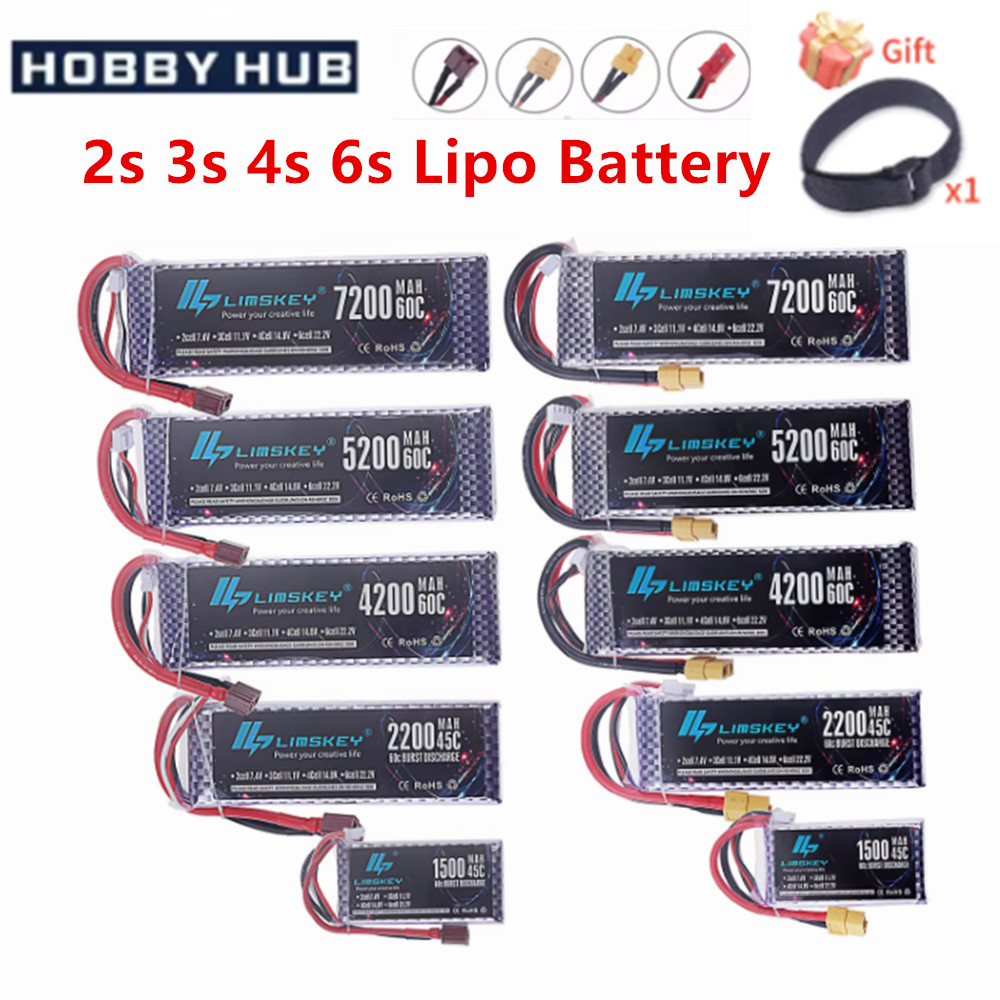 4S Lipo Battery 14.8V 6000Mah - 2S 3S 4S 6S リポバッテリー 7.4V